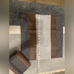 Faux‎ leather Set Of 2 Decorative Pillow Cases